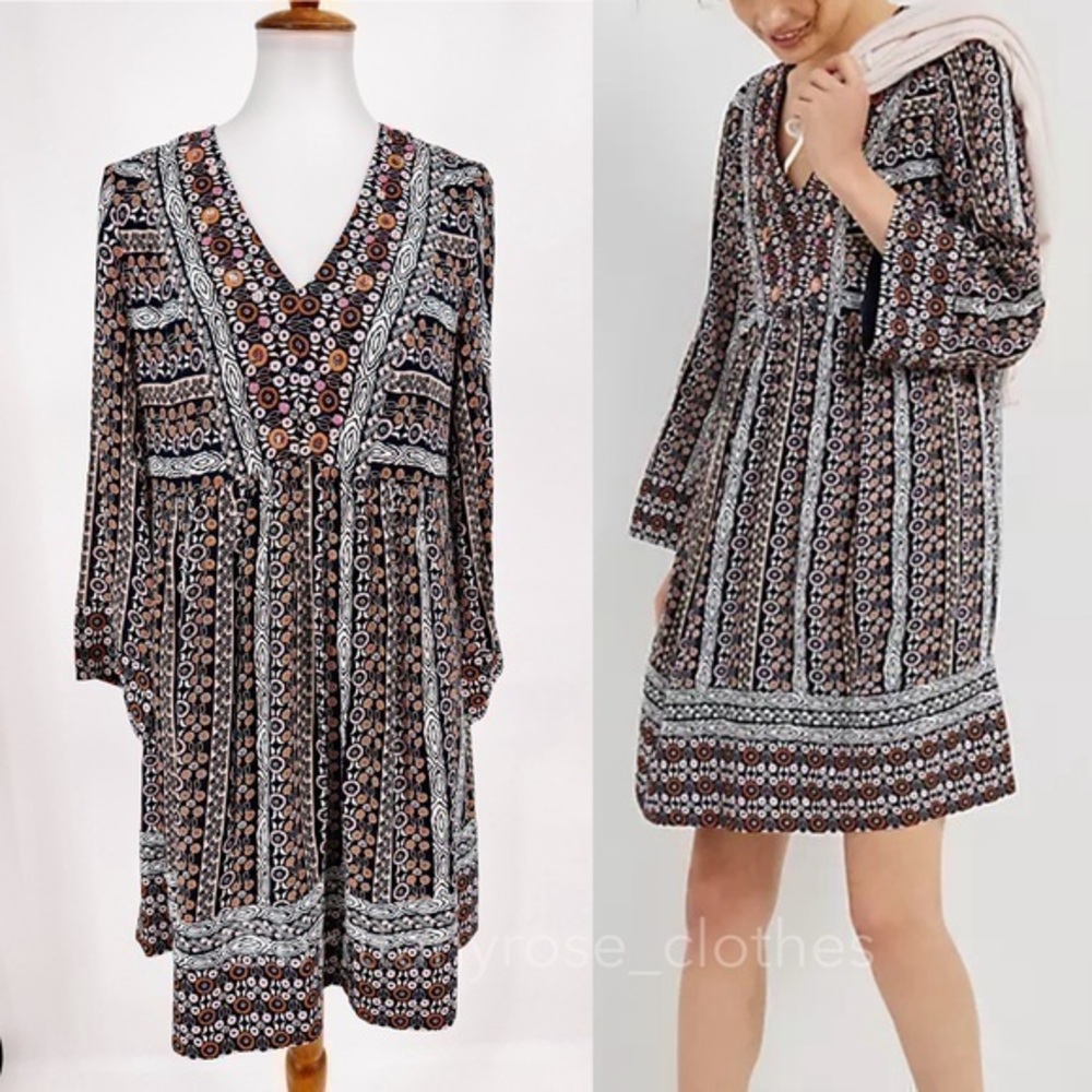 ANTHRO‎ MAEVE Jenna Embroidered and Embellished Boho Mini Dress